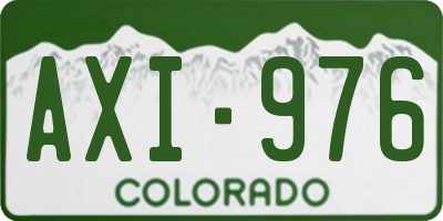 CO license plate AXI976