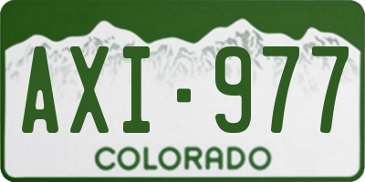CO license plate AXI977
