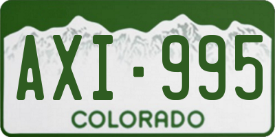CO license plate AXI995