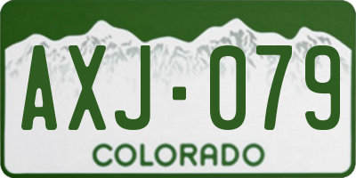 CO license plate AXJ079
