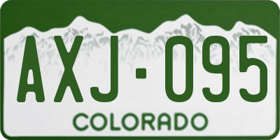 CO license plate AXJ095
