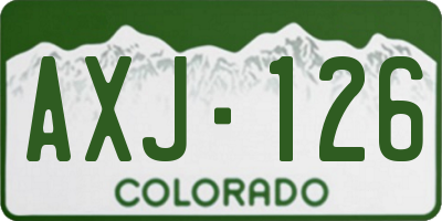 CO license plate AXJ126
