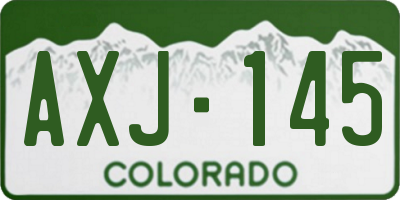 CO license plate AXJ145