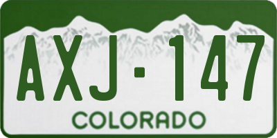 CO license plate AXJ147