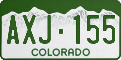 CO license plate AXJ155