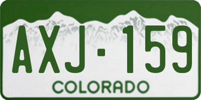 CO license plate AXJ159