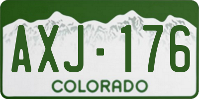 CO license plate AXJ176