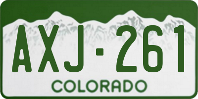 CO license plate AXJ261