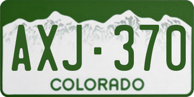 CO license plate AXJ370