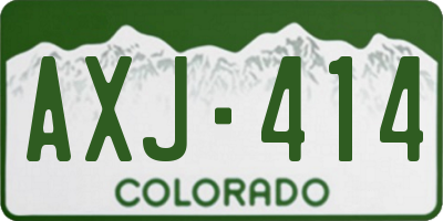 CO license plate AXJ414