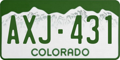 CO license plate AXJ431