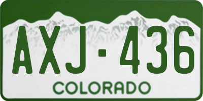 CO license plate AXJ436