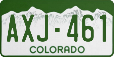 CO license plate AXJ461