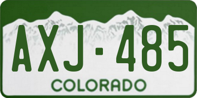 CO license plate AXJ485