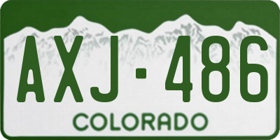 CO license plate AXJ486