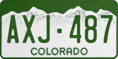 CO license plate AXJ487