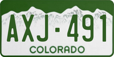 CO license plate AXJ491