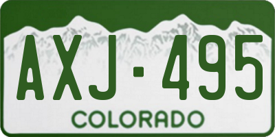 CO license plate AXJ495