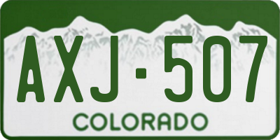 CO license plate AXJ507