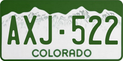 CO license plate AXJ522