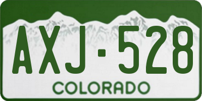 CO license plate AXJ528