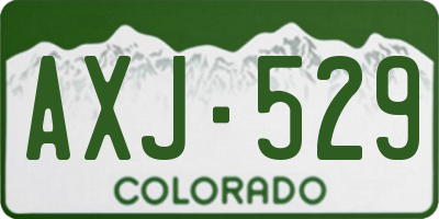 CO license plate AXJ529