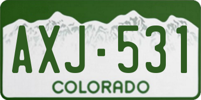 CO license plate AXJ531
