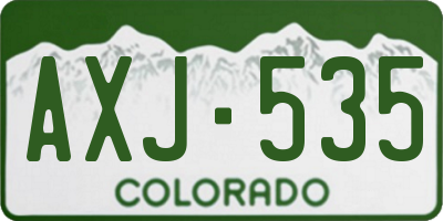CO license plate AXJ535