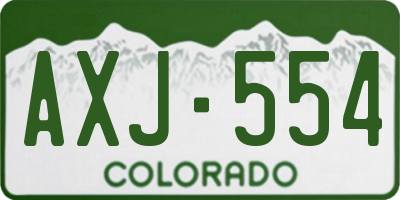 CO license plate AXJ554