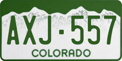 CO license plate AXJ557