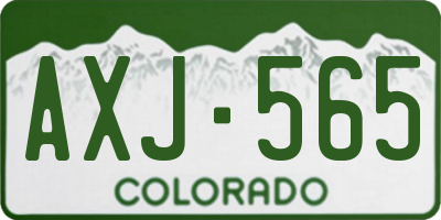 CO license plate AXJ565