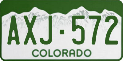 CO license plate AXJ572