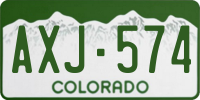 CO license plate AXJ574