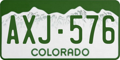 CO license plate AXJ576