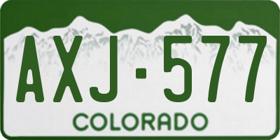 CO license plate AXJ577