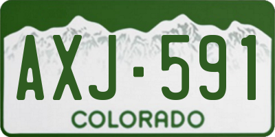 CO license plate AXJ591
