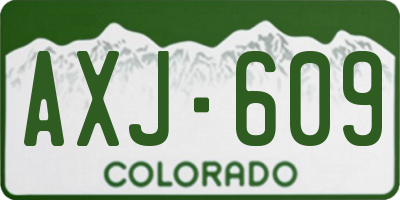 CO license plate AXJ609
