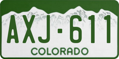 CO license plate AXJ611