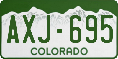 CO license plate AXJ695