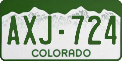 CO license plate AXJ724