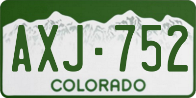 CO license plate AXJ752