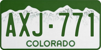 CO license plate AXJ771