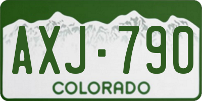 CO license plate AXJ790