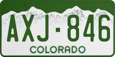 CO license plate AXJ846