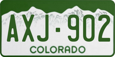 CO license plate AXJ902