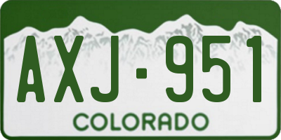CO license plate AXJ951