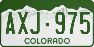 CO license plate AXJ975