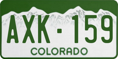 CO license plate AXK159