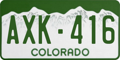 CO license plate AXK416