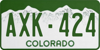 CO license plate AXK424